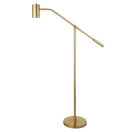 Hudson & Canal Henn &amp; Hart  Willis Brass Pharmacy Floor Lamp with Boom Arm FL0885